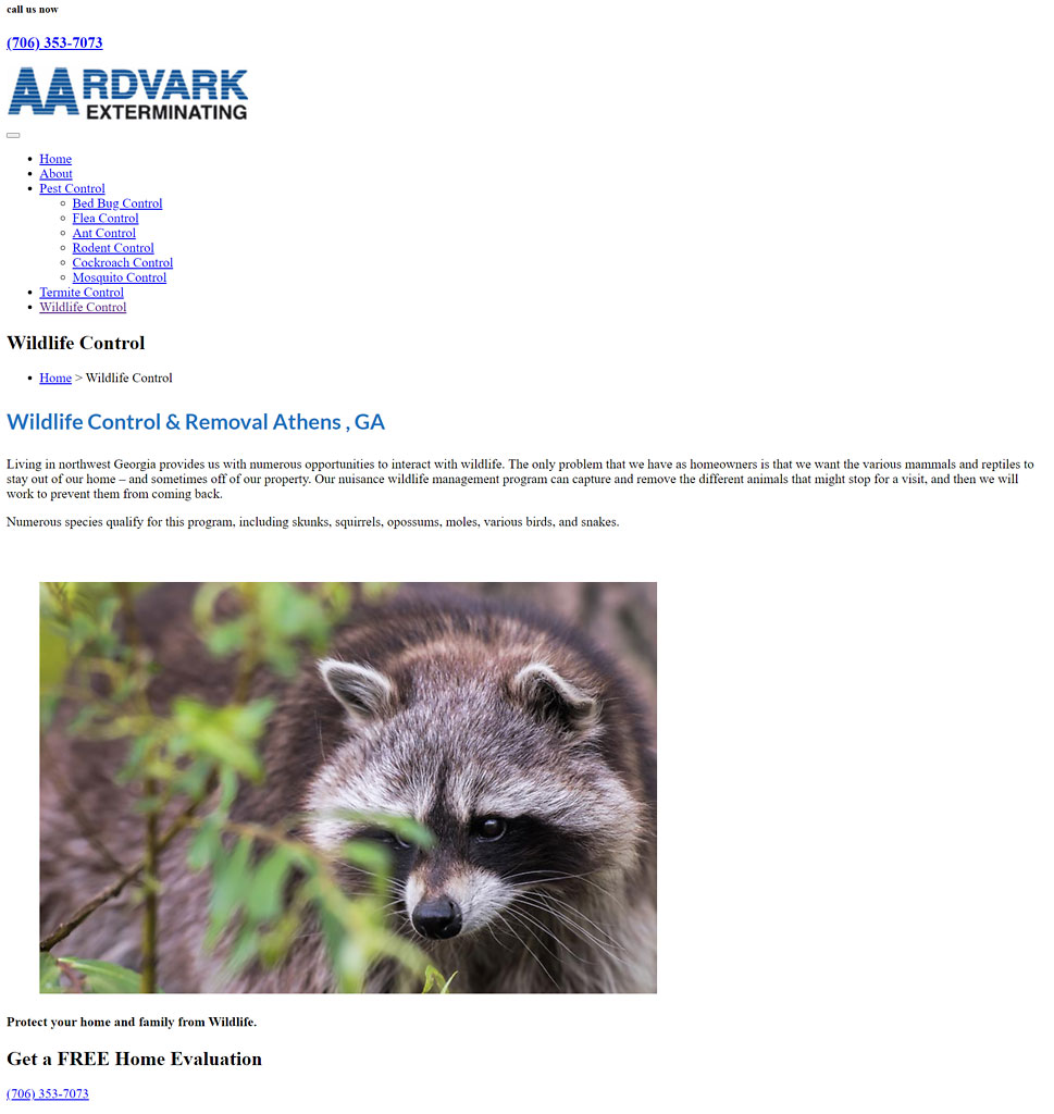 Athens-Clarke Wildlife Control